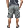 Imagem de Bermuda Cargo Short Masculina 5 Bolsos Elástico Cordão Longa