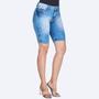 Imagem de Bermuda Ciclista Jeans Feminina HNO Azul Premium