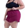 Imagem de Bermuda Com Lycra Academia Feminina Plus Size Com Bolso + Short Tactel Moda Praia Verão 2024