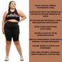 Imagem de Bermuda Com Lycra Academia Feminina Plus Size Com Bolso + Short Tactel Moda Praia Verão 2024
