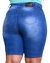 Imagem de Bermuda Feminina Jeans Plus Size Ciclista Com Lycra Cos Alto