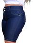 Imagem de Bermuda Feminina Jeans Plus Size Ciclista Com Lycra Cos Alto