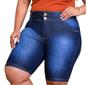 Imagem de Bermuda Feminina Jeans Plus Size Ciclista Com Lycra Cos Alto