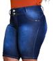 Imagem de Bermuda Feminina Jeans Plus Size Ciclista Com Lycra Cos Alto