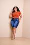 Imagem de Bermuda Feminina Jeans Plus Size Ciclista Com Lycra Cos Alto