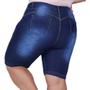 Imagem de Bermuda Feminina Jeans Plus Size Ciclista Com Lycra Levanta Bumbum