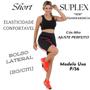 Imagem de Bermuda Fitness Feminina Cós Alto C/Bolsos Laterais Reforçado s/Transparência Slim 3038.C1