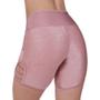 Imagem de Bermuda Fitness Feminina Meia Coxa Tiras Lateral Cirrê Liso e Relevo Orbis Rosê