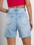 Imagem de Bermuda Jeans cintura alta barra fio Feminino Shorts Jeans Feminino azul claro