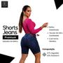 Imagem de Bermuda Jeans Cintura Alta Com Elastano Com Brilho Strass