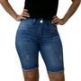 Imagem de Bermuda Jeans Claro Feminina Modelo Ciclista Até o Joelho