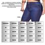 Imagem de Bermuda Jeans Feminina com Recorte Frontal Plus Size Cintura Alta C Zíper