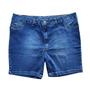 Imagem de Bermuda Jeans Feminina Curta Meia Coxa Azul Plus Size Tamanho 56