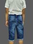 Imagem de Bermuda Jeans Infanto Juvenil Masculina  Barra Desfiada