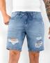 Imagem de Bermuda Jeans Masculina com Cordão No Cós  22574 Média