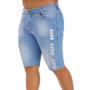 Imagem de Bermuda Jeans Masculina Destroyed Azul