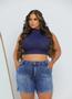 Imagem de Bermuda Jeans Plus Size Feminina com Cintura Alta e Estilo