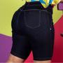 Imagem de Bermuda Jeans Plus Size Feminino Cintura Alta Com Lycra