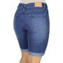 Imagem de Bermuda Jeans R7Jeans Feminina Ciclista Sky Used Pin Bigode