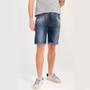 Imagem de Bermuda Jeans Rock&Soda Masculina Skinny Barra Dobrada Look