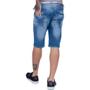 Imagem de Bermuda Jeans Skinny Rock&Soda Masculina Bolsos Confortável