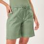 Imagem de Bermuda Jogger Jeans Confort Colors Com Elástico na Cintura Verde Relva