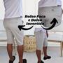Imagem de Bermuda Masculina Brim Plus Size Alfaiataria Esporte Fino Social Sarja Elastano Lisa Tamanho Extra 46 ao 54 Moda Premium