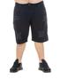 Imagem de Bermuda Masculina Plus Size Jeans Preto com Rasgo e Barra Normal