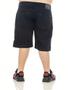 Imagem de Bermuda Masculina Plus Size Jeans Preto com Rasgo e Barra Normal