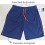 Imagem de Bermuda Masculina Shorts Premium Poliéster 2 Bolsos Azul M Elite