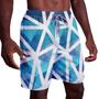 Imagem de Bermuda Masculina Tactel Azul Estampado Moda Praia