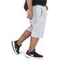 Imagem de Bermuda Moletom Masculina Plus Size Elástico Ajustável Bolsos Confortável