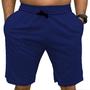 Imagem de Bermuda Moletom Masculina Short Com Bolso Treino Casual Cores Básico Esporte verão