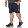 Imagem de Bermuda Plus Size Dry Fit Masculina Faixa Lateral Fitness