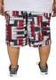 Imagem de Bermuda Plus Size Estampada Tactel com Braguilha Falsa