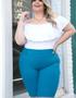 Imagem de Bermuda Plus Size Feminina Cotton Jeans Cós Alto Emagrece