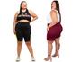 Imagem de Bermuda Plus Size Feminina Malha Crepe Elasticidade E Short Academia Legging Fitness C/ Bolso