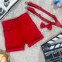Imagem de  Bermuda Short Jeans Infantil Menino Festa Batizado Natal