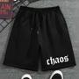 Imagem de Bermuda Short Masculino Street Wear Modinha Moletinho Estamp Chaos Casual Confortável Elástico Com B
