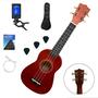 Imagem de Bertô Kit Ukulele 21 Polegadas Com Afinador Capa 4 Palhetas Corda Reserva E Manual