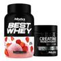 Imagem de Best Whey Isolado Gourmet Morango 900G Creatina - Atlhetica