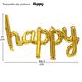 Imagem de Bexiga Balão Metalizado Happy Birthday De Festa Aniversário Grande Letras