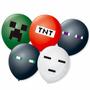 Imagem de Bexiga Balões Tema Nº 9 Jogos Pixel Sortido - 25 Unid