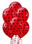 Imagem de Bexiga Fantasia Bolinha 10" Vermelho com Preto Pic Pic 25 Unidades