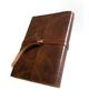Imagem de Bíblia com capa de couro texas brown com amarração