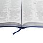 Imagem de Bíblia Evangélica Masculina Letra Gigante Capa Sintético Azul com Índice Lateral