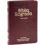 Imagem de Biblia Grande Harpa Crista Luxo Letra Grande Floral Vinho (Cpad)