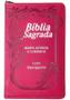 Imagem de Bíblia Letra Hipergigante  Capa Pu Zíper Com Índice  Pink