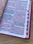Imagem de Biblia Letra JUMBO rosa pink Harpa e corinhos RC  Biblia sagrada luxo
