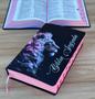 Imagem de Bíblia NVI Leão visual rosas  Com Índice Letras Grandes